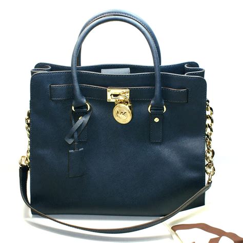 michael kors hamilton blau l|Michael Kors Hamilton leather.